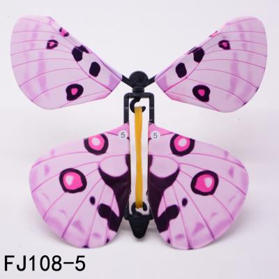 China Pranks and Magic Surprises 7pcs/set Butterfly Flying Toy in Book Fairy Elastic Band Wind Powered Butterfly Toy Great Surprise for Birthday Gift for sale