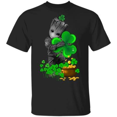 China 2022 Polyester Stock New St Patrick's Day Tree Men's Print Crewneck T-shirt for sale