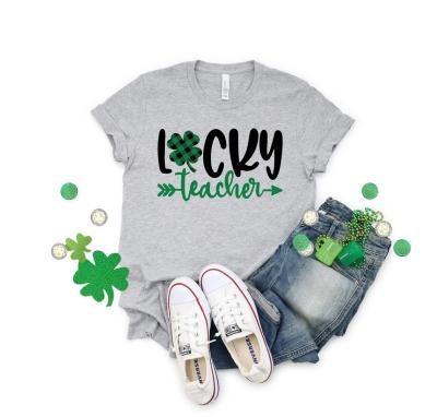 China Wholesale 2022 New Polyester St Patricks Day T-shirts Mens Womens St Patricks Day Supplies Clothing 100% for sale