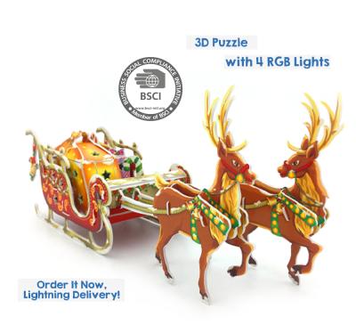 China Cartoon Toy Promotion Sale Christmas Sleigh Decoration With Night Edition Giveaways Christmas Box Christmas Mugs Other Educational Toys for sale