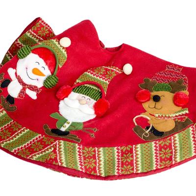 China Cartoon Toy Christmas Tree Skirt 42 Inches With Christmas Snowman Holiday Decoration Family Decorate for sale