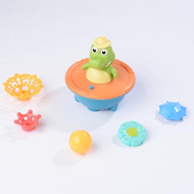 China Hot Sale Bath Toy Amazon Toddlers Baby Bath Toys Bubble Machine Automatic Electric Dinosaur Bubble Blowing Toy For Bathroom Bathing for sale