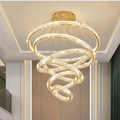 China Modern Modern luxurious Indoor Living Room Stainless Steel Custom LED Chandelier Light for sale