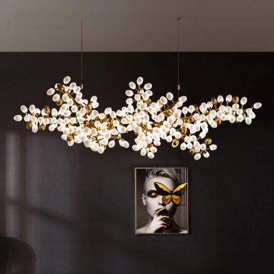 China Modern Custom Indoor Decoration Pendant Light Hotel Lobby Villa Modern lamp art glass ball Crystal Chandelier for sale