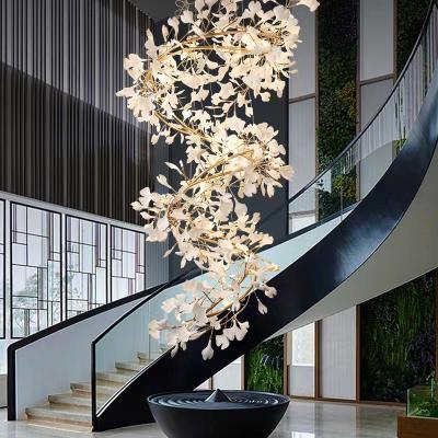 China Modern Indoor Decoration Living Room Dining Room Villa Custom ceramic Flower G4 Chandelier Lighting for sale