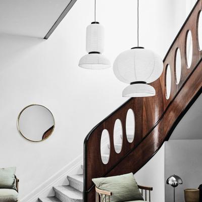 China Modern New Product Indoor Home Cafe Restaurant Decoration rice paper LED Pendant Light for sale