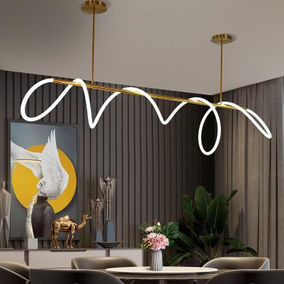 China Modern New Product Indoor Decoration Living Room Bedroom Dining Room K9 Crystal Home Strip Pendant Light for sale