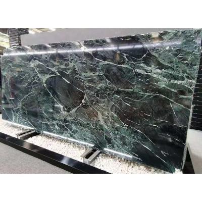 China Modern Green Verde Alpi Countertops Bathroom Vanity Wall Tiles Dark Green Marble for sale