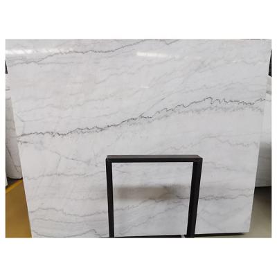 China Large Polished White Marble Slab 1200x2400 Modern Natural Stone Flooring Tiles for sale