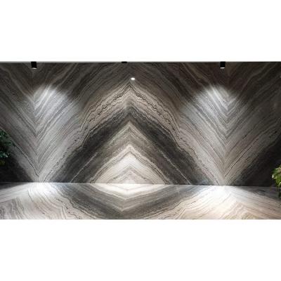 China Modern Polished Slab Brown Palissandro Book Matched Marble For Interior Decoration for sale