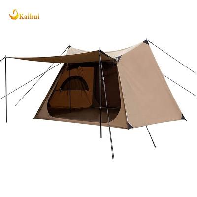 China Camouflage/Field Large Game 6 Person Waterproof Famil Glamping Tent For Hiking Travel Camping Climbing, Outdoor Waterproof Camping Instant Tent For 4 for sale