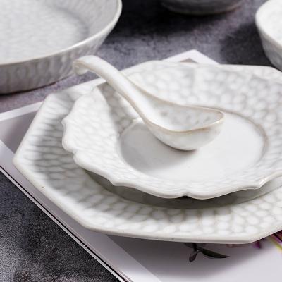 China Sustainable French dinnerware ceramic white children Luxury dinner sets tableware for sale