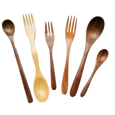 China Factory Wholesale Natural Sustainable Wooden Utensils Manufacturer Household Household Spoon Set for sale