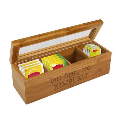 China China Top Recyclable Supplier Customized Beautiful Hand Made Tea Bag Organizer Storage Box for sale