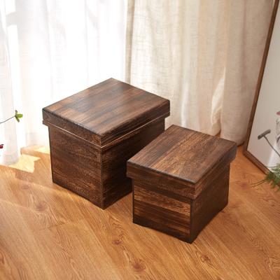 China Europe New Arrival Custom Design Black Walnut Tissue Box With Lid for sale