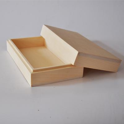 China Custom Europe Logo Storage Gift Packaging Bamboo Wooden Box With Lid for sale