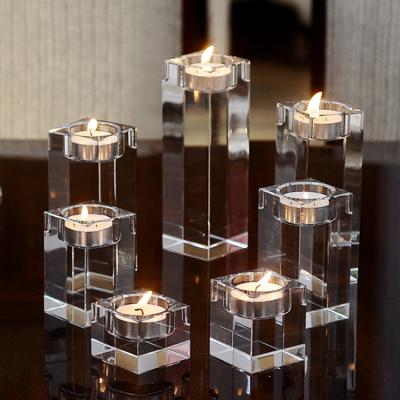 China 2020 Ideas 2020 K9 Crystal Glass Home Candlestick New Products Nordic Decoration Stand Set For Wedding Decoration for sale