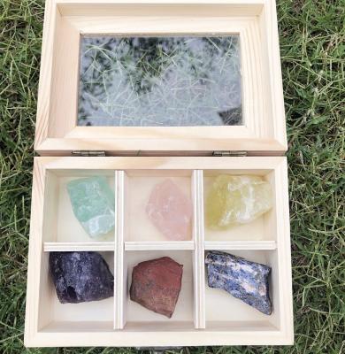 China 2021 Europe Hot Wholesale Natural Cheap Crystal Healing Raw Stone Chakra Set Healing Crystal Rough Stone Kit For Gifts For Women for sale