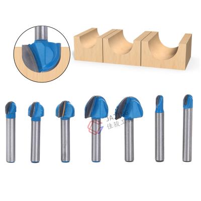 China Tungsten Cobalt Alloy Shank 8pcs Or 4pcs 1/4 Shank Ball Nose Router Bit Set End Mill Round Solid Core CNC Cove Box Carbide Milling Bits Ray for sale