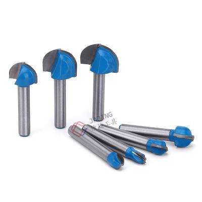 China 8PCS 6.35 Cobalt Alloy Tungsten Leg Corner Rouding Router Bit Round Router Bit Trimming Cutter Radius Wood Milling Cutter for sale