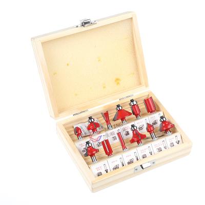 China Fast Delivery 12pcs WOOD WORKING Woodworking Router Bits Set Wood Work Milling Cutter Set for sale