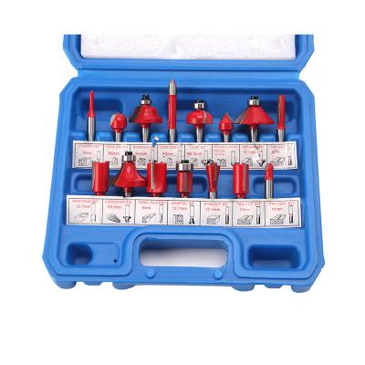 China 15pc Woodworking WOOD WORKING Router Bit Set Tungsten Carbide Router Bit Set For Wood for sale