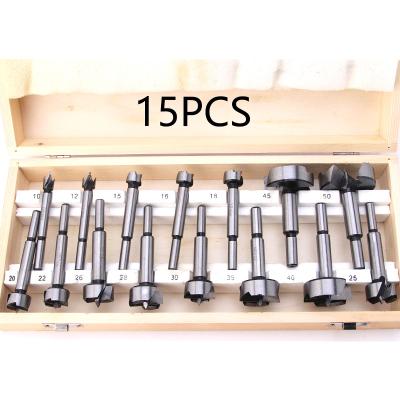 China High Quality Wood Drilling 15pcs Forstner Bit Set For Precise Wood Cutting 45# High Carbon Steel Quality for sale