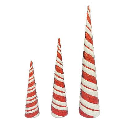 China Colorful YIXING Christmas Tree/Christmas Tree Stand Halloween/Party Decorations And Accessories DIY Styrofoam Red White Cone For Christmas Tree Party Decoration for sale