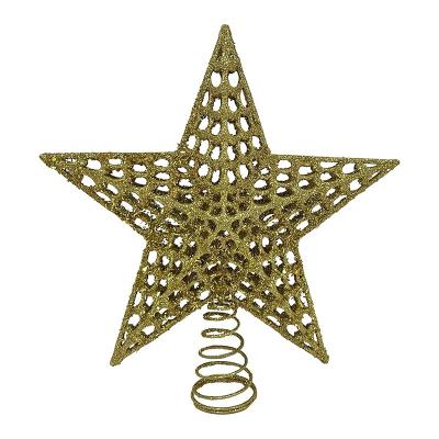 China YIXING Christmas Tree Topper Hollow Out Star Xmas Decor Glitter Party/Halloween Decorations/Party Supplies Diy Christmas Tree Decorations Props for sale