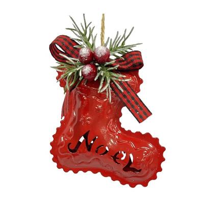 China Home Hanging Ornaments Metal Christmas Socks Decorations Christmas Tree Ornaments Wholesale Christmas Pendant/YIXING Fireplace Halloween/Party Decorations for sale