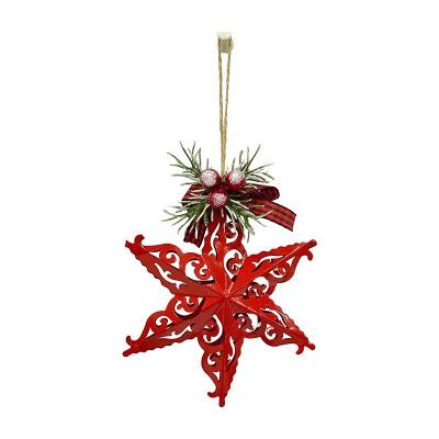 China YIXING Christmas Decorations Vintage Metal Star Tree Ornament DIY Christmas Metal Star Halloween/Party Decorations for Home for sale