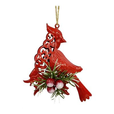 China Hot Selling Customized Cardinal Bird Christmas Decorate Luxurious Bird Christmas Ornament/YIXING Festival Halloween/Party Decorations Cardinal Pendant for sale