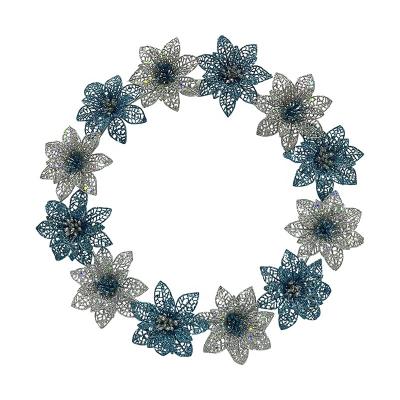 China Outdoor Luxury Blue Christmas Flower Decor White Garland Christmas Decorations/YIXING Easter Ornament Halloween/Party Decorations for sale