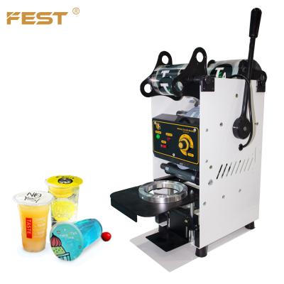 China Handheld Food FEST Manual Bubble Tea Equipment Taiwan 90mm/95mm PP/Paper Cups Bubble Tea Sealer Machine 220V/110V for sale