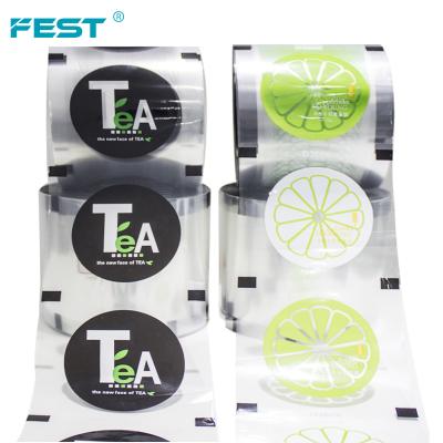 China FEST Custom Packaging Films Moisture Proof Hi Order Tea Coffee Beverage Cups Sealer Plastic Roll Film Sealing for sale