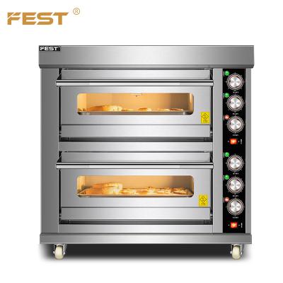 China FEST pizza bakery ovens outdoor 128l 2 turntables 2 decks electric bakery machines for sale