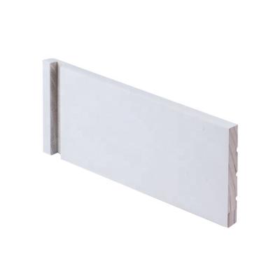 China Customizable Modern White Main Common Chinese Pine Fir Radiata Finger Gesso Finger Door Jamb Flat Window Sash Wood Reveal Stile for sale