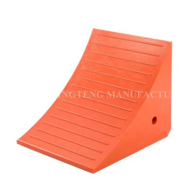 China Safety Parking PU TRUCK WHEEL CHOCKS 20 TONS Polyurethane Wheel Chocks For Mine Trucks PU Chock Vehicles Orange Polyurethane Wheel Chock for sale