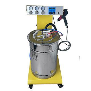 China Steel Powder Coating Machine Easy-to-Operate Fluidizing Hopper with New Pump Powder Gun Gema Type 50W for sale