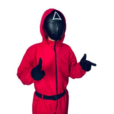 China Nylon squid game costume for adults and children squid game costume squid game cosplay clothes for sale