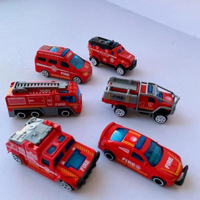 China 1/64 Mini Toy Vehicles Fire Engine Alloy Diecast Sliding Sliding Car Toy Fire Truck Toy Vehicles For Kids for sale