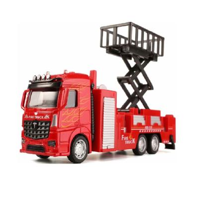 China In the running fire truck toy series diecast model car simulation metal fire engine truck toy for sale