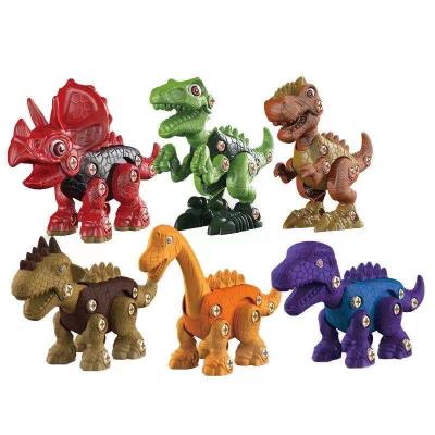 China 6 in 1 dinosaur toys 2021 new diy take apart dinosaur assembly kit model toy for children JC-SG666 for sale