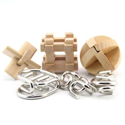 China Luban Lock Wooden Puzzle Luban Puzzle Kongming Lock Brain-burning Educational Children Toys JC-Luban01 for sale