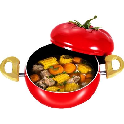 China Sustainable type cookware set 6pcs non-stick tomato cookware set multifunctional cookware sets kitchen tableware fit for 3-4 people for sale