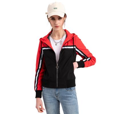 China 2021 Women Slim Jacket Waterproof Color Matching Casual Anorak Jacket Women Spring And Autumn Outdoor Raincoat for sale