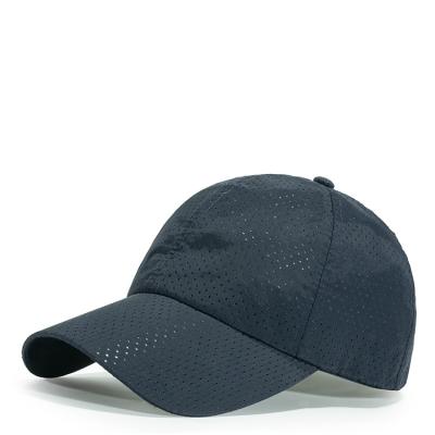 China breathable & Waterproof outdoor casual mesh fabric for baseball caps plaid mesh baseball cap sport unisex custom hat for sale