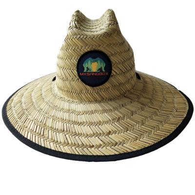 China Eco-friendly Hot Selling Hollow Sun Hat Beach Surf Sombrero Logo Csutom Grass Hat for sale