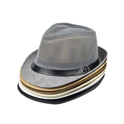 China Cheap Beach Hat Customized Wholesale Straw Plain Summer Beach Dobby Unisex Panama Hat for sale