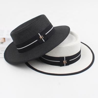 China Dobby Fashion Beach Sun Bow Women Straw Hat Panama Handmade Straw Hat for sale